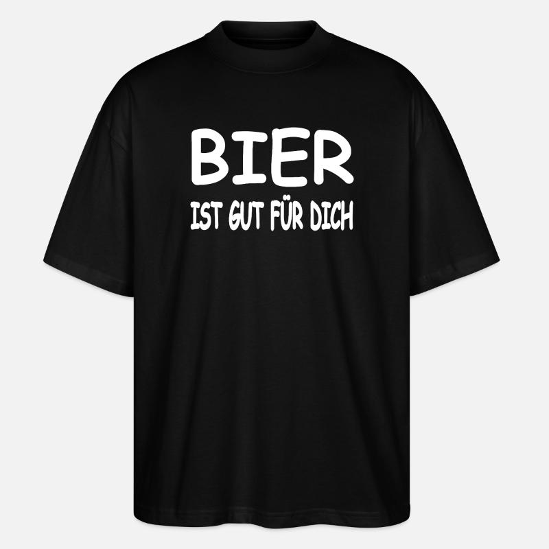 Bier - Stanley/Stella Oversized Unisex Bio T-Shirt Blaster 2.0 - Schwarz