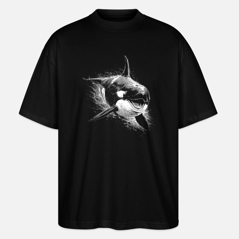 Schwertwal - Stanley/Stella Oversized Unisex Bio T-Shirt Blaster 2.0 - Schwarz