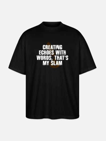 Slam Poetry Guitar Echos - T-shirt bio Blaster 2.0 coupe oversize Stanley/Stella Unisexe - noir