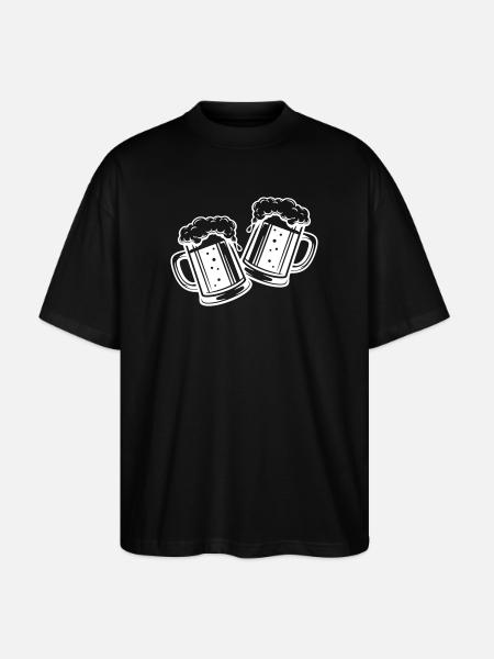 Bierglas Bier Anstossen - Stanley/Stella Oversized Unisex Bio T-Shirt Blaster 2.0 - Schwarz