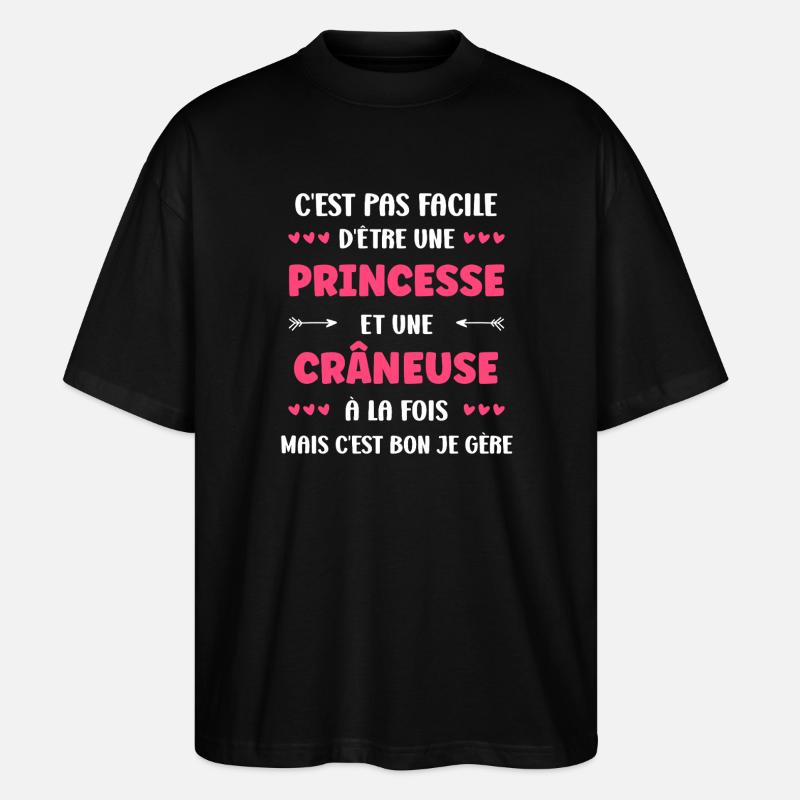 Crane - Stanley/Stella Oversized Unisex Bio T-Shirt Blaster 2.0 - Schwarz
