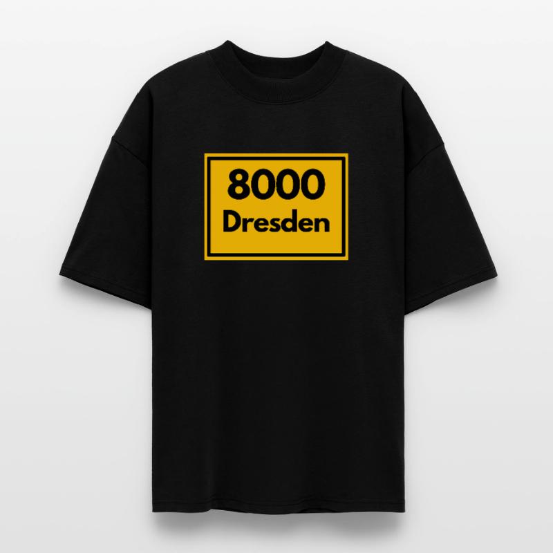 OLD POSTCODE POSTCODE RETRO 8000 DRESDEN ELBE Stanley/Stella Oversized Unisex Organic T-shirt Blaster 2.0