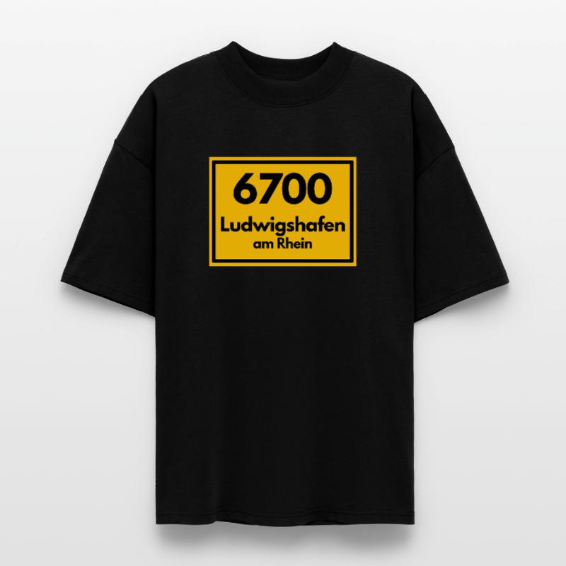 OLD POSTCODE POSTCODE RETRO 6700 LUDWIGSHAFEN Stanley/Stella Oversized Unisex Organic T-shirt Blaster 2.0