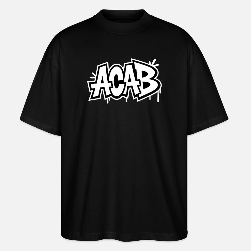 ACAB – Anti-Cops-Tee - Stanley/Stella Oversized Unisex Bio T-Shirt Blaster 2.0 - Schwarz