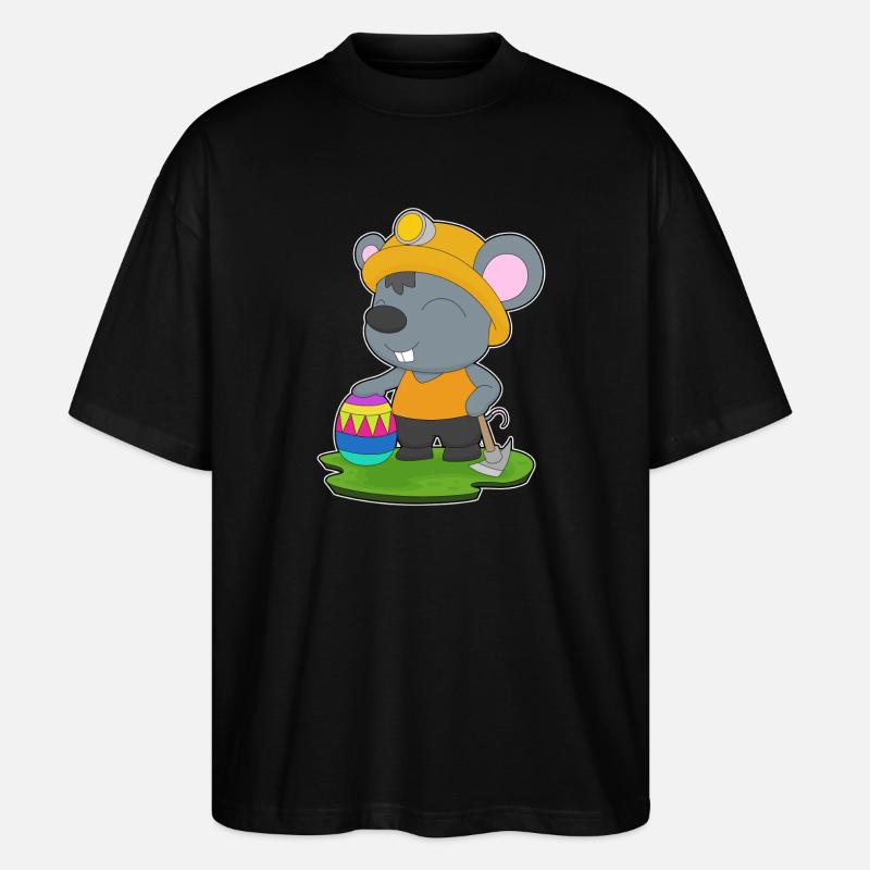 Mouse Easter Mining - Stanley/Stella Oversized Unisex Organic T-shirt Blaster 2.0 - black