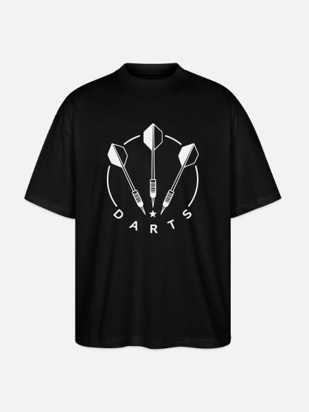 Darts logo and darts - Stanley/Stella Oversized Unisex Organic T-shirt Blaster 2.0 - black