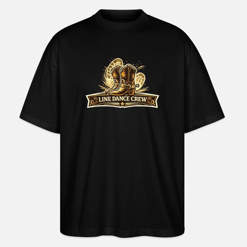 Line Dance Crew - Stanley/Stella Oversized Unisex Bio T-Shirt Blaster 2.0 - Schwarz