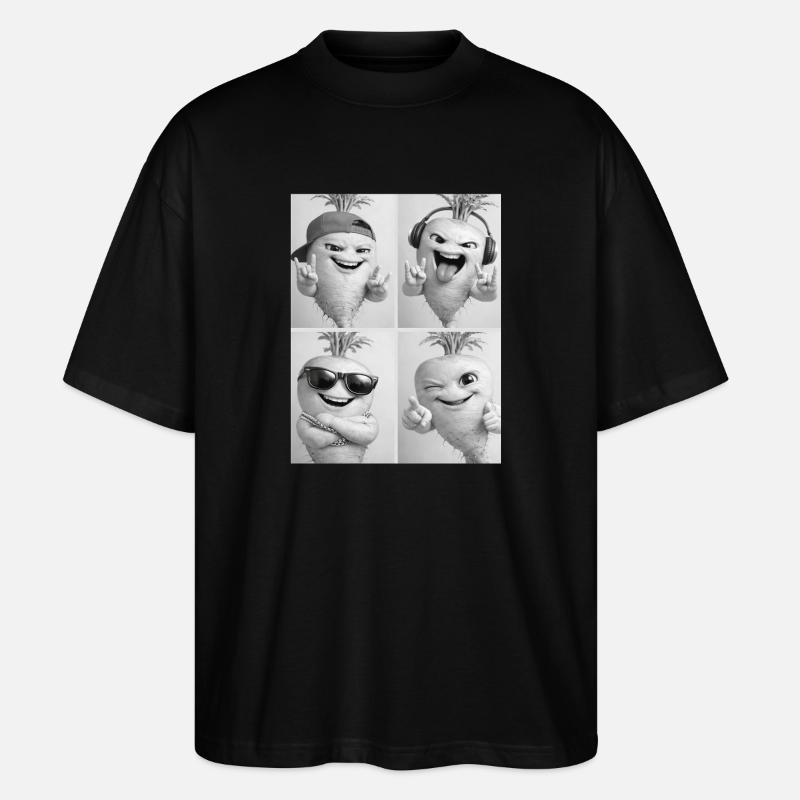 Turnip - Stanley/Stella Oversized Unisex Bio T-Shirt Blaster 2.0 - Schwarz