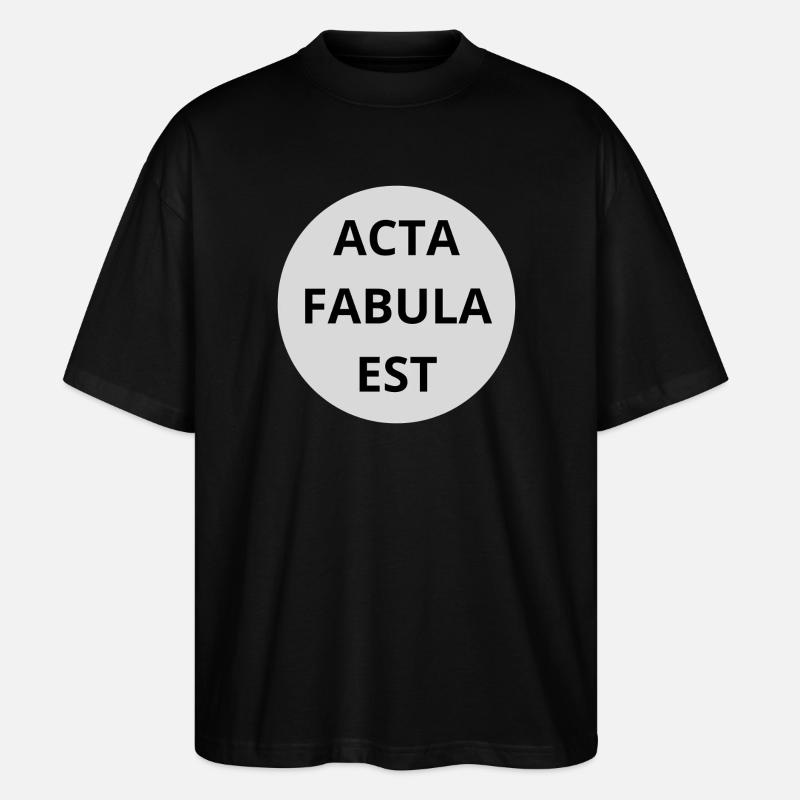 Acta Fabula Est - Stanley/Stella Oversized Unisex Bio T-Shirt Blaster 2.0 - Schwarz