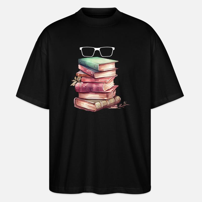 Buchliebhaber Buchnerd - Stanley/Stella Oversized Unisex Bio T-Shirt Blaster 2.0 - Schwarz
