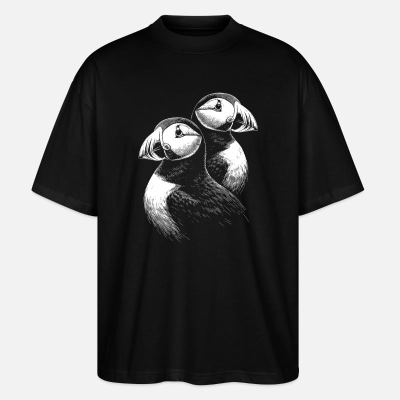 Papageitaucher - Stanley/Stella Oversized Unisex Bio T-Shirt Blaster 2.0 - Schwarz