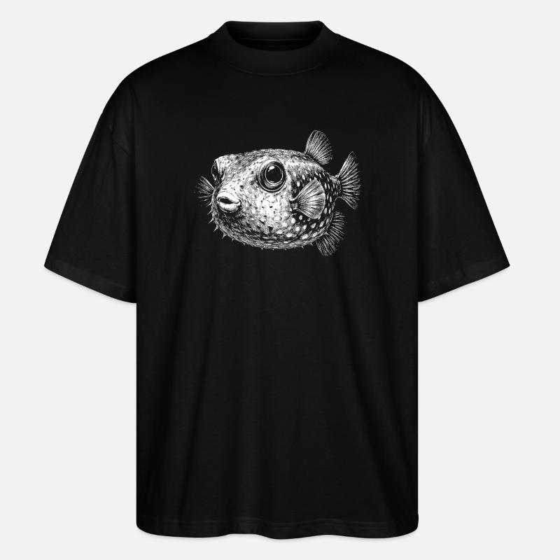 Pufferfish - Stanley/Stella Oversized Unisex Organic T-shirt Blaster 2.0 - black