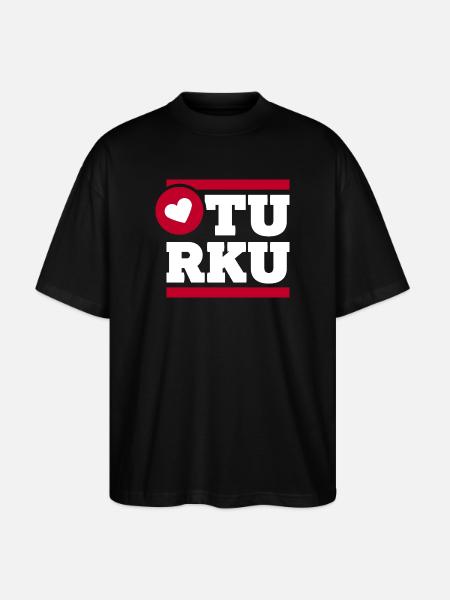 Ich liebe Turku City Pride - Stanley/Stella Oversized Unisex Bio T-Shirt Blaster 2.0 - Schwarz