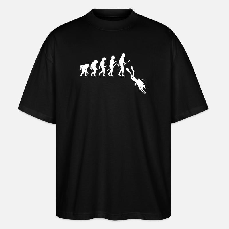 Évolution des plongeurs - Plongée - T-shirt bio Blaster 2.0 coupe oversize Stanley/Stella Unisexe - noir