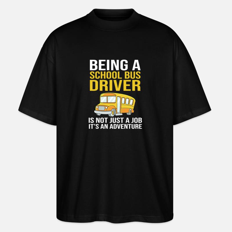 Schulbus Schulbusfahrer Busfahrer - Stanley/Stella Oversized Unisex Bio T-Shirt Blaster 2.0 - Schwarz