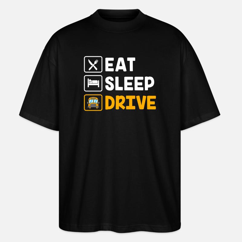 Schulbusfahrer Busfahrer Schulbus - Stanley/Stella Oversized Unisex Bio T-Shirt Blaster 2.0 - Schwarz