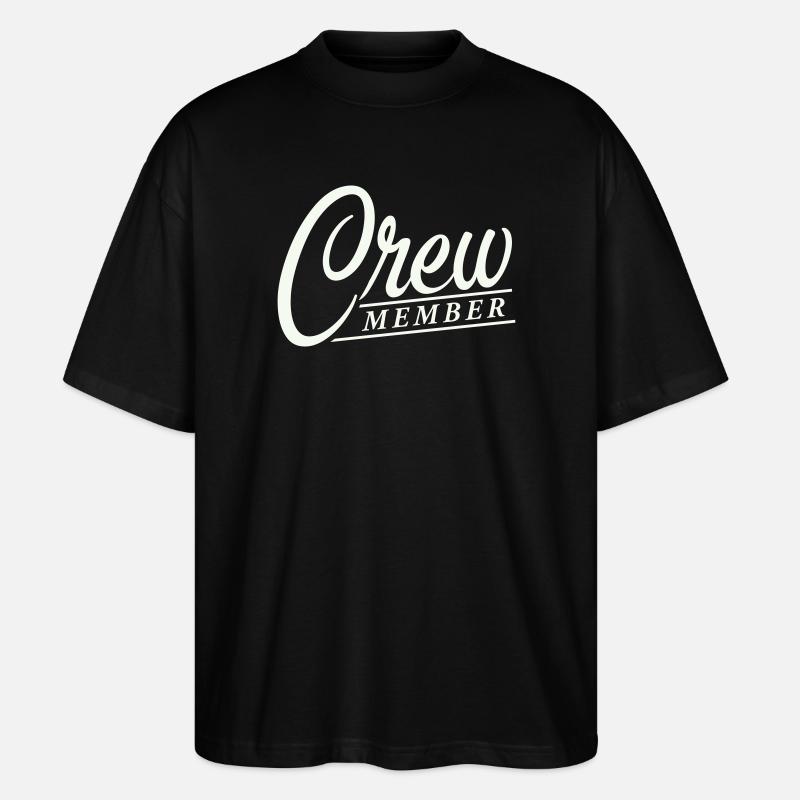 Crew Member - Stanley/Stella Oversized Unisex Bio T-Shirt Blaster 2.0 - Schwarz