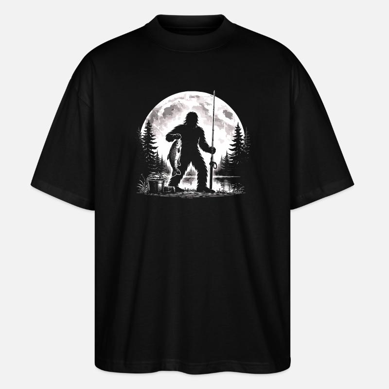 Bigfoot Fischen - Stanley/Stella Oversized Unisex Bio T-Shirt Blaster 2.0 - Schwarz