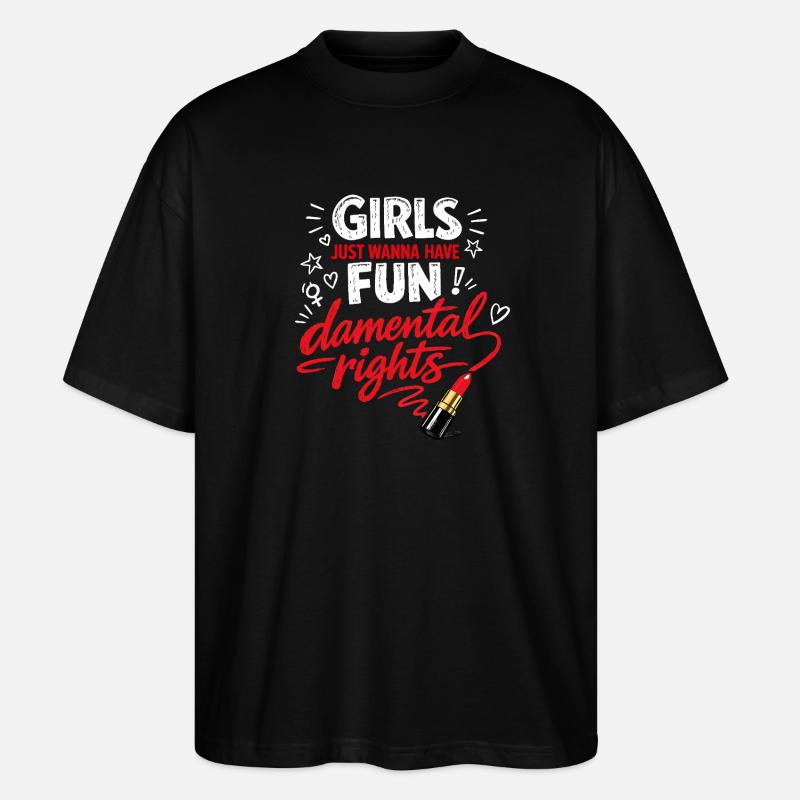 Fund-damental Rights – Strong Women's Statement - Stanley/Stella Oversized Unisex Organic T-shirt Blaster 2.0 - black