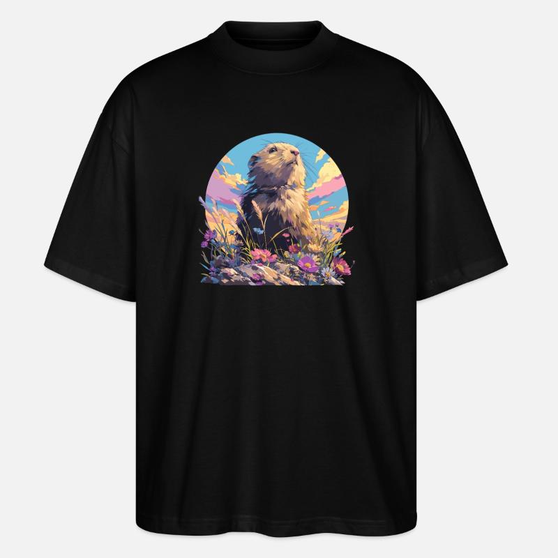 Lemminge Lemming - Stanley/Stella Oversized Unisex Bio T-Shirt Blaster 2.0 - Schwarz