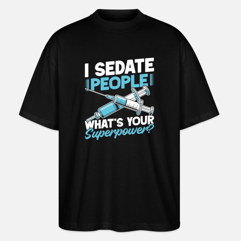 Anesthesiologist What´s Your Superpower Anesthesia - Stanley/Stella Oversized Unisex Bio T-Shirt Blaster 2.0 - Schwarz