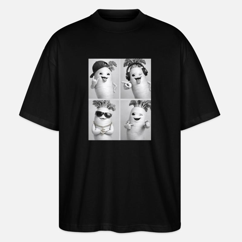 Daikon Radish - Stanley/Stella Oversized Unisex Bio T-Shirt Blaster 2.0 - Schwarz