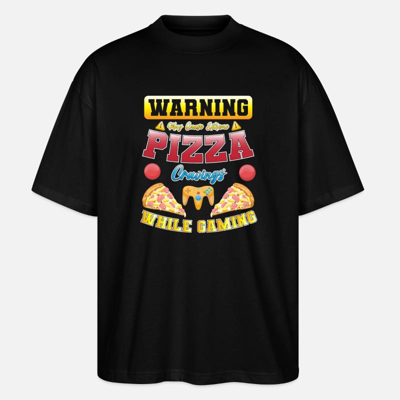 Pizza Gaming - Stanley/Stella Oversized Unisex Bio T-Shirt Blaster 2.0 - Schwarz