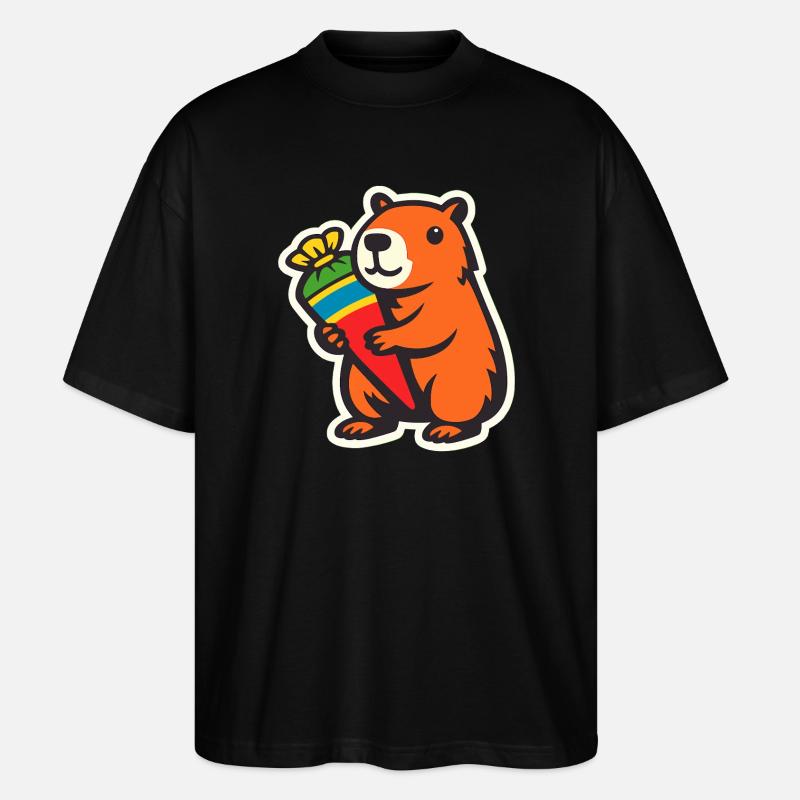 Capybara School Enrollment - Stanley/Stella Oversized Unisex Organic T-shirt Blaster 2.0 - black