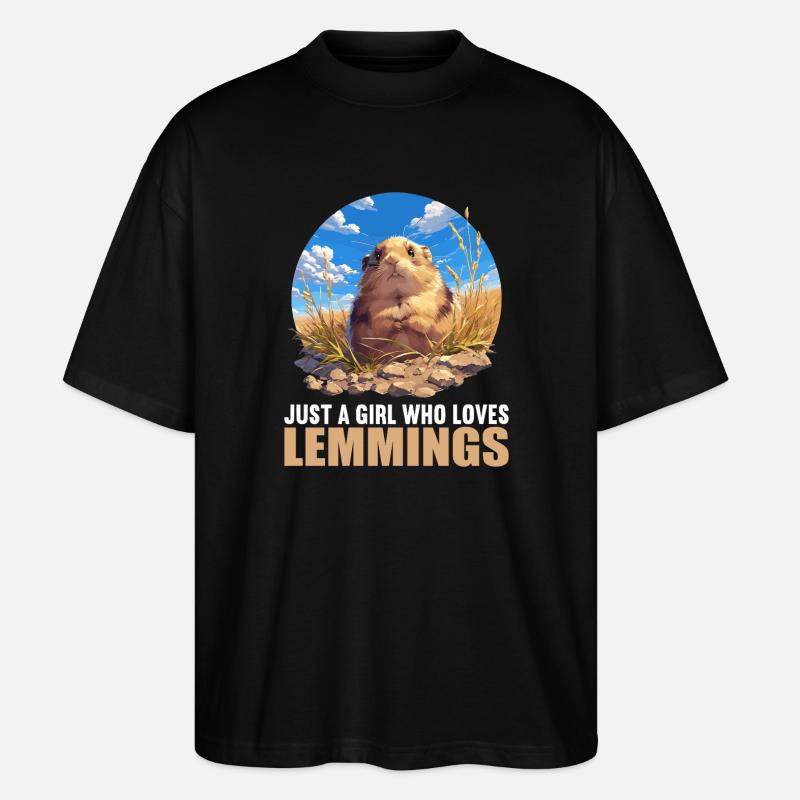 Lemminge Lemming - Stanley/Stella Oversized Unisex Bio T-Shirt Blaster 2.0 - Schwarz