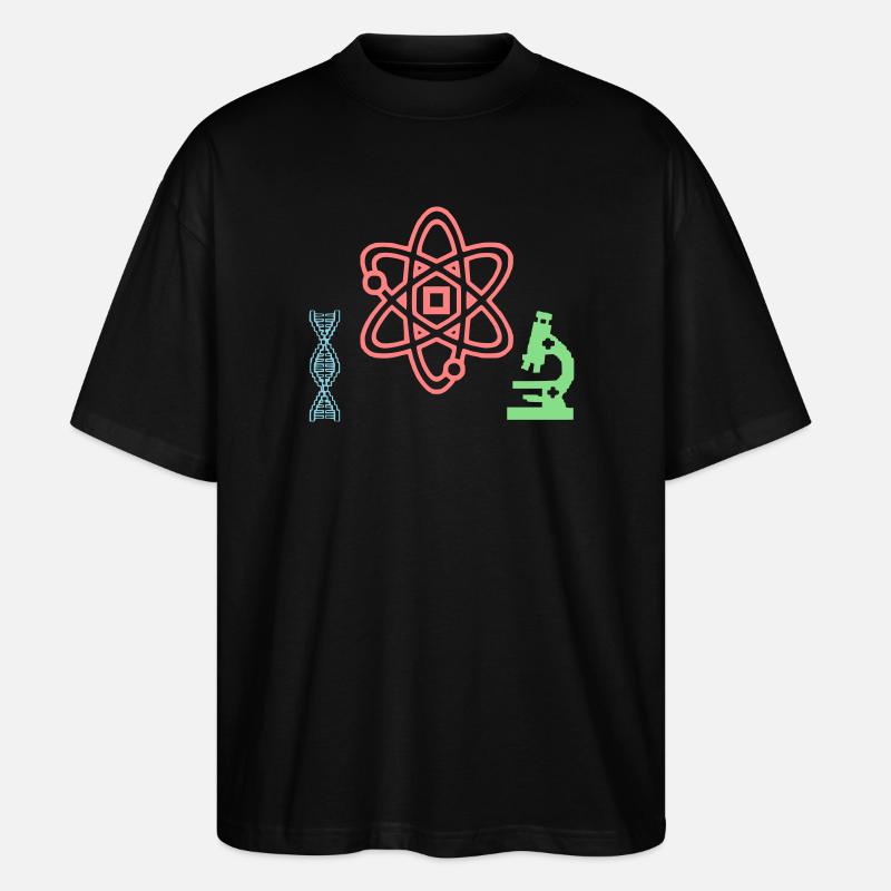 Wissenschaft Set Atom DNA - Stanley/Stella Oversized Unisex Bio T-Shirt Blaster 2.0 - Schwarz