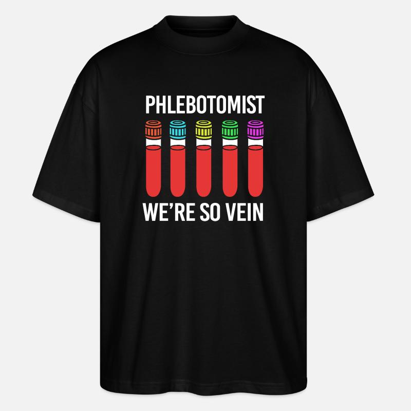 Phlebotomist Nurse Nurse Blood Sampling - Stanley/Stella Oversized Unisex Organic T-shirt Blaster 2.0 - black