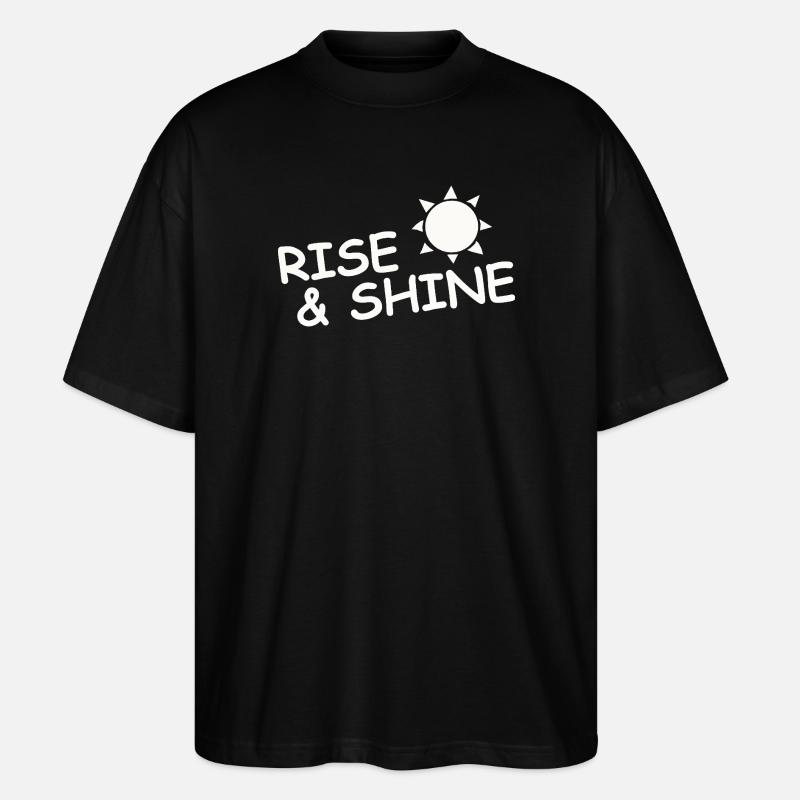 RISE & SHINE - Stanley/Stella Oversized Unisex Bio T-Shirt Blaster 2.0 - Schwarz