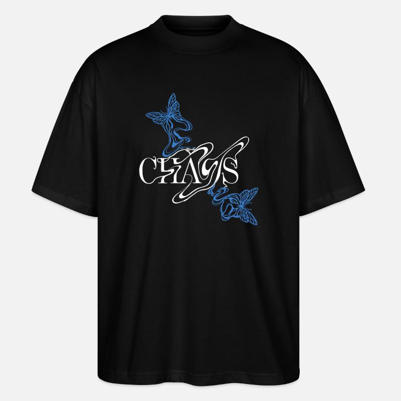Fontaine papillon avec ailes - T-shirt bio Blaster 2.0 coupe oversize Stanley/Stella Unisexe - noir