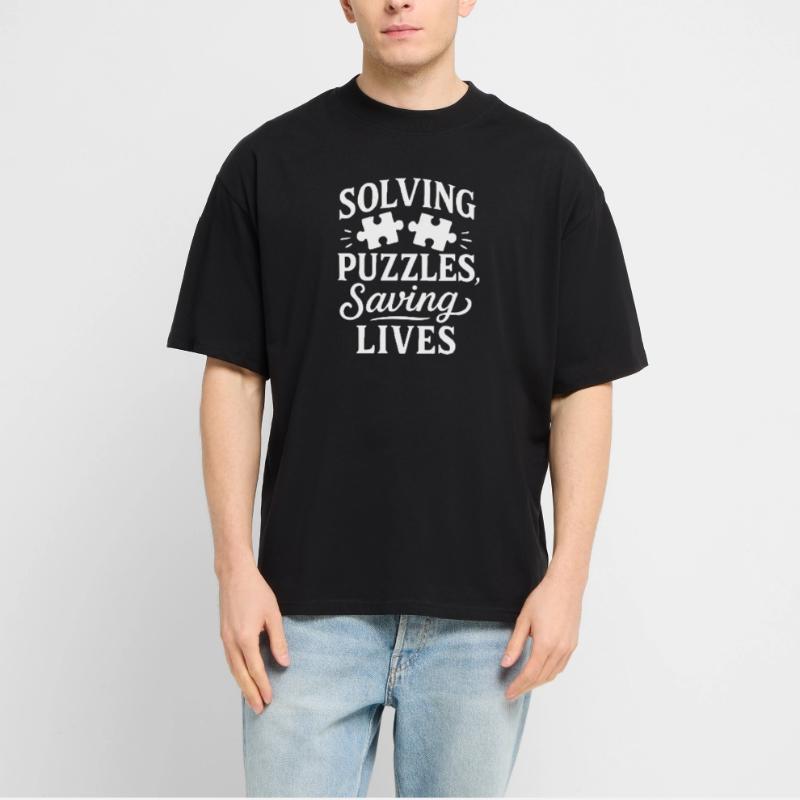 Forensic Nurse Practitioner Puzzles Saving Lives Stanley/Stella Oversized Unisex Organic T-shirt Blaster 2.0