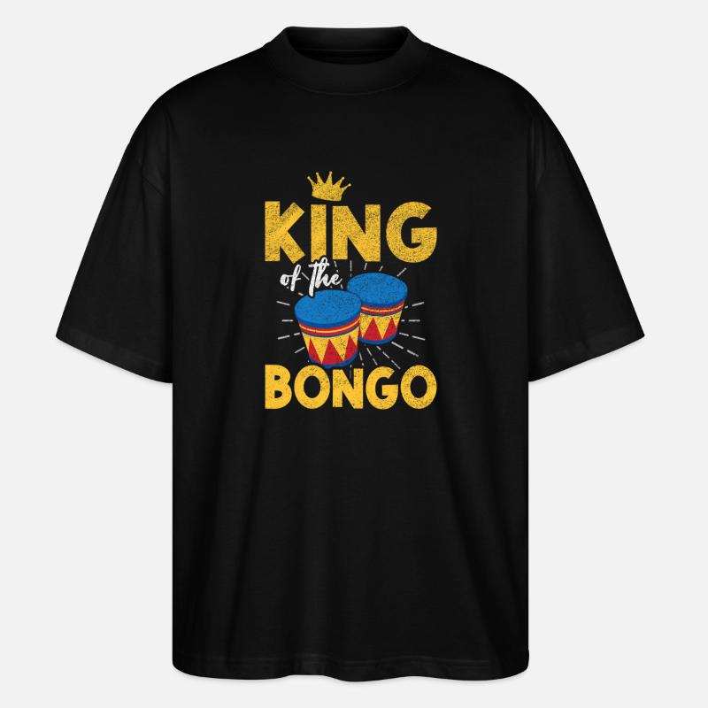 King Bongo Retro Percussion Conception - T-shirt bio Blaster 2.0 coupe oversize Stanley/Stella Unisexe - noir