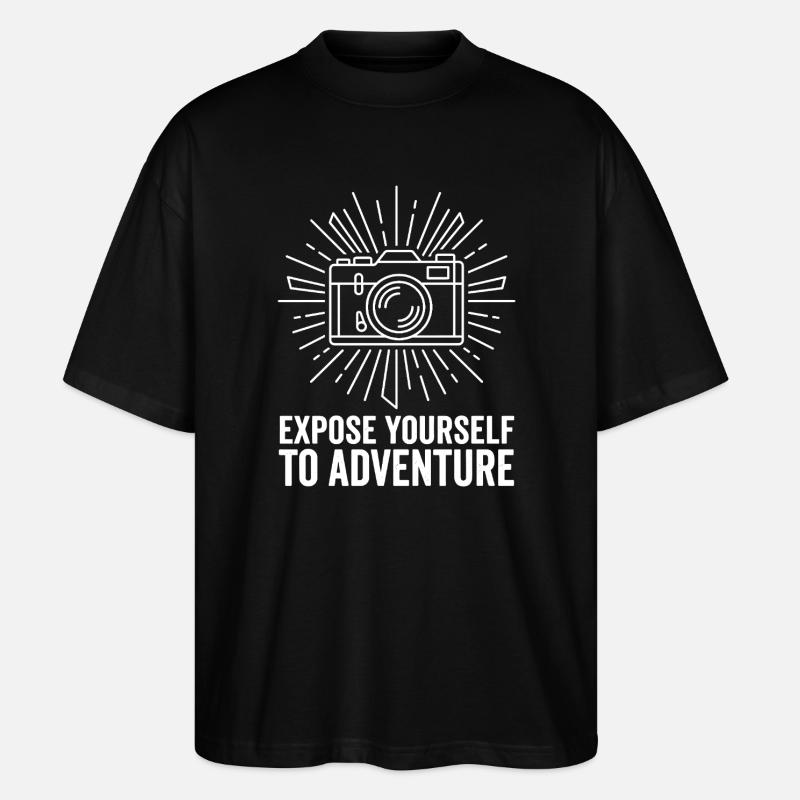 Exposez-vous à l’aventure - T-shirt bio Blaster 2.0 coupe oversize Stanley/Stella Unisexe - noir