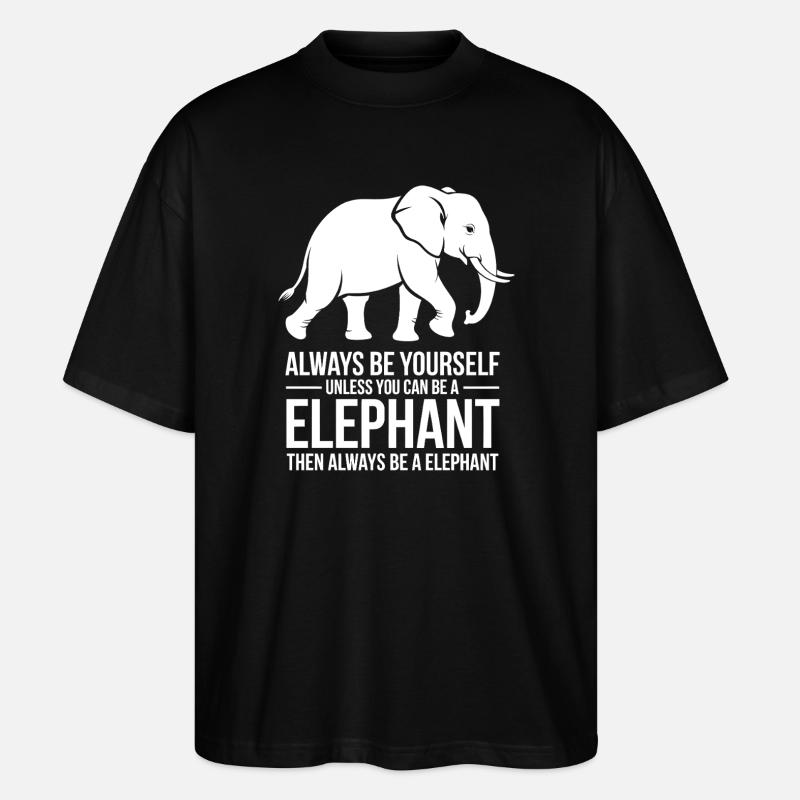 Drôles de Dits d’Éléphant Cadeau Éléphant - T-shirt bio Blaster 2.0 coupe oversize Stanley/Stella Unisexe - noir