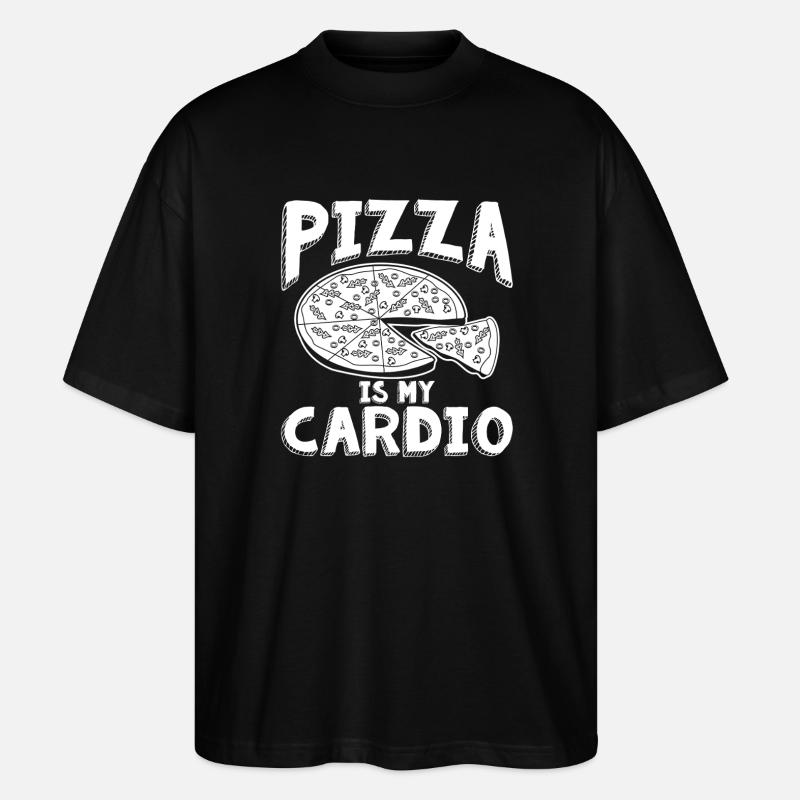 Pizza Cardio - Stanley/Stella Oversized Unisex Bio T-Shirt Blaster 2.0 - Schwarz
