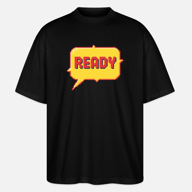 Ready Pixel Burst - Stanley/Stella Oversized Unisex Organic T-shirt Blaster 2.0 - black