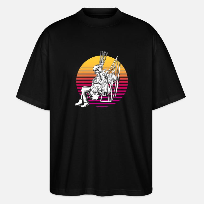 Gleitschirm gleitschirmfliegen parapente - T-shirt bio Blaster 2.0 coupe oversize Stanley/Stella Unisexe - noir