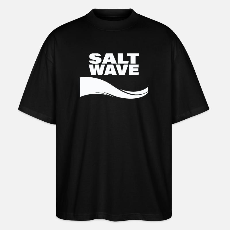 SALT WAVE - Stanley/Stella Oversized Unisex Bio T-Shirt Blaster 2.0 - Schwarz