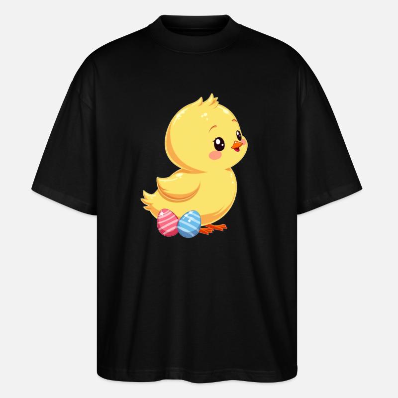 Chicks at Easter - Stanley/Stella Oversized Unisex Organic T-shirt Blaster 2.0 - black