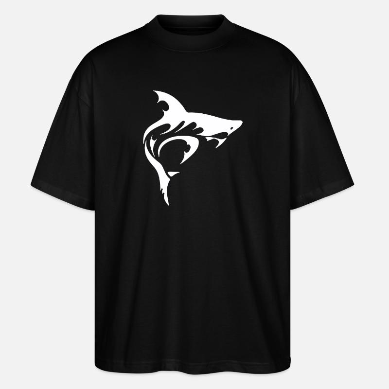 SHARK - Stanley/Stella Oversized Unisex Bio T-Shirt Blaster 2.0 - Schwarz