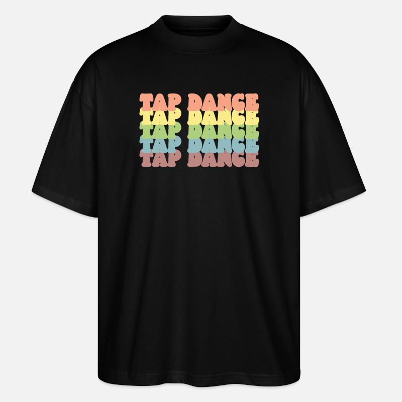Pastell Regenbogen Tap Dance - Stanley/Stella Oversized Unisex Bio T-Shirt Blaster 2.0 - Schwarz