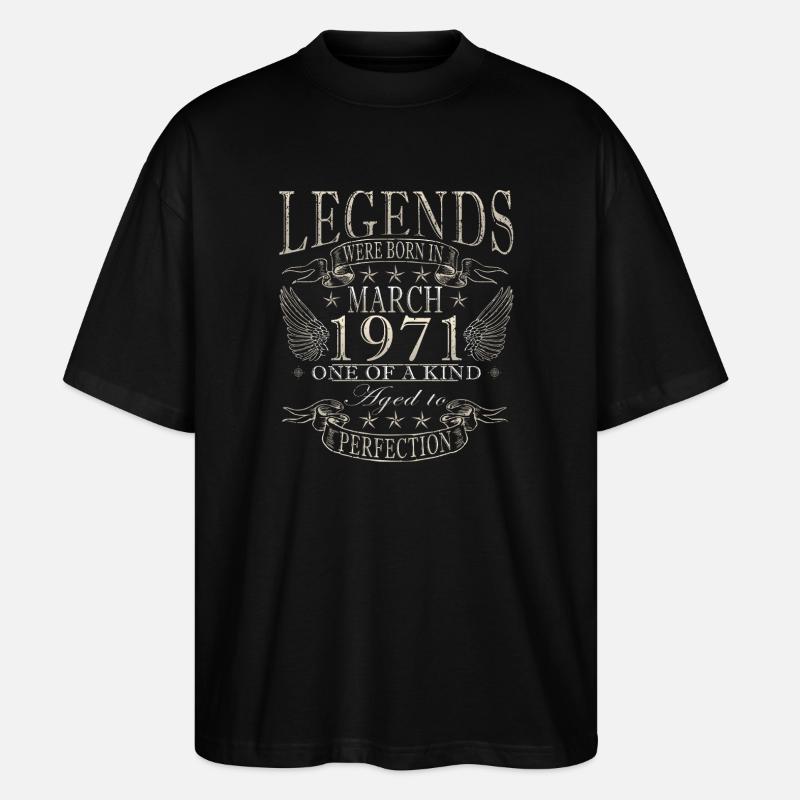 März 1971 - Stanley/Stella Oversized Unisex Bio T-Shirt Blaster 2.0 - Schwarz
