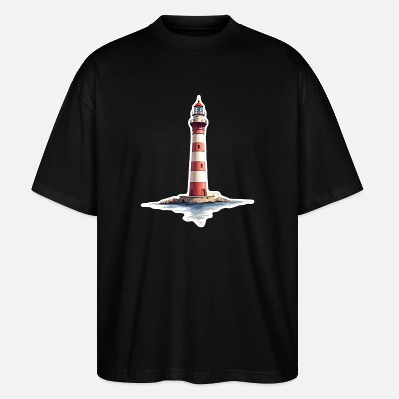 Leuchtturm - Stanley/Stella Oversized Unisex Bio T-Shirt Blaster 2.0 - Schwarz
