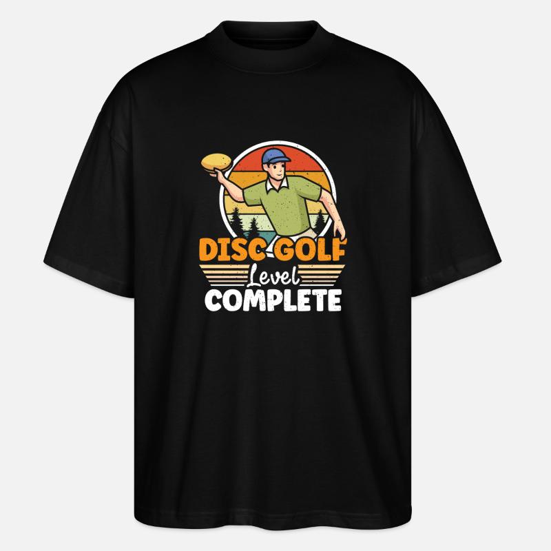 Disc Golf Geschenke Discgolf - Stanley/Stella Oversized Unisex Bio T-Shirt Blaster 2.0 - Schwarz