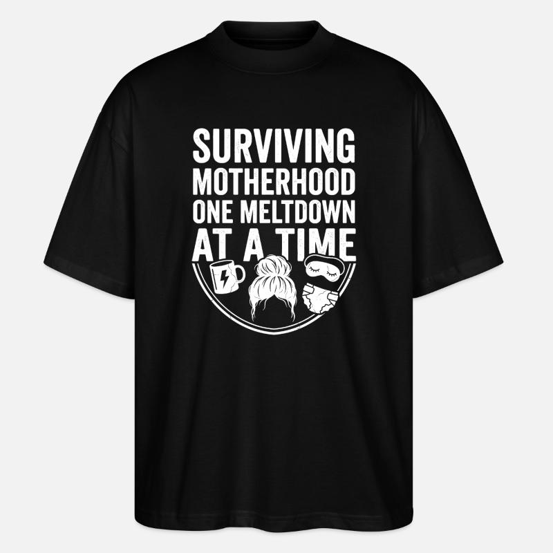 Maternal power: Meltdowns overcome - Stanley/Stella Oversized Unisex Organic T-shirt Blaster 2.0 - black