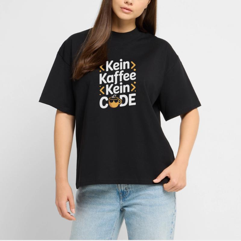 No Coffee No Code Programmeur Informaticien T-shirt bio Blaster 2.0 coupe oversize Stanley/Stella Unisexe