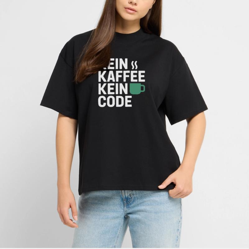 No Coffee No Code Programmeur Informaticien T-shirt bio Blaster 2.0 coupe oversize Stanley/Stella Unisexe